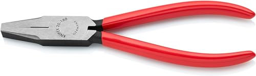 KNIPEX Flachzange mit Kunststoff überzogen schwarz atramentiert 180 mm, 20 01 180