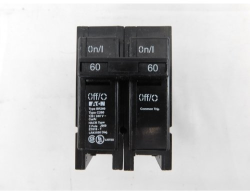 Eaton BR260 2 60 Amp Double Pole Interchangeable Circuit Breaker10