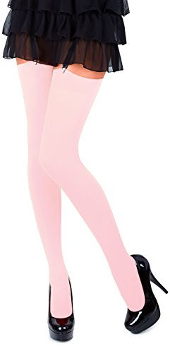 Romartex Bas Pour Porte Jarretelle en Microfibre 40 DEN, S, rose poudré