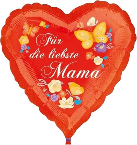 Muttertag Folienballon Helium Geburtstag mit Ballongas gefüllt Liebeserklärung Valentinstag Mama 45cm