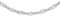 CARISSIMA Women's 9 ct White Gold 1.2 mm Diamond Cut Twist Curb Chain Necklace of Length 61 cm/24 Inch
