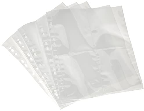 VELOFLEX 5347300 - Fotohüllen DIN A4, Fotosichthüllen, Sammel-Hüllen, für Fotogröße 10 x 15 cm hoch, 5 Stück
