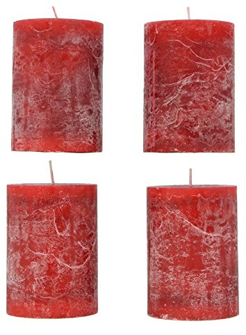 FRANK FLECHTWAREN Duftkerze Zimtapfel 4er Set – Wachs im Glas – Ø 5,8 × 10 cm, Brenndauer 38 h – Angenehmer Zimt-Apfel-Duft – Gemütliche Weihnachtsstimmung im Zuhause