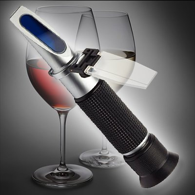 OCS.tec Alkohol Refraktometer 0-80 Vol% Winzer Kellerei Korn Schnaps Brauer Alkoholgehalt R01