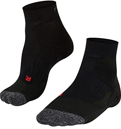 FALKE Damen Tennissocken TE2 Short W Sso Baumwolle Funktionsmaterial antiblasen 1 Paar, Schwarz Black 3000, 41-42