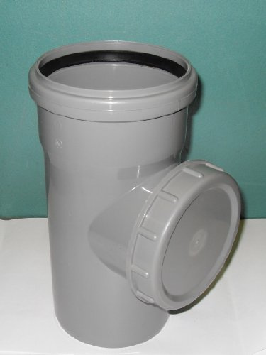 Soil Rod Access Pipe 110 mm - Push Fit - Single Socket - Grey