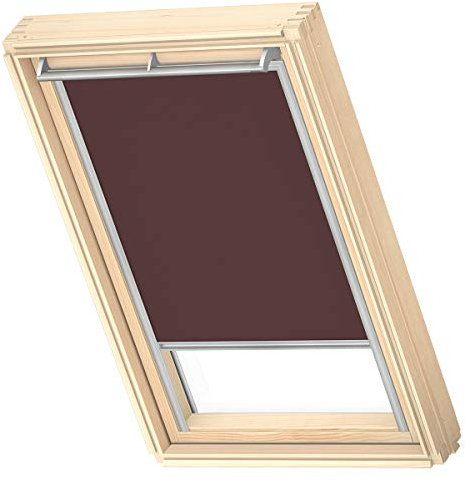 VELUX Original Dachfenster Verdunkelungsrollo für M04 / 304/1 / MK34, Rehbraun, mit Grauer Führungsschiene