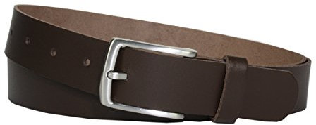Vascavi Ledergürtel echt Leder, 3 cm breit und ca. 0.25 cm stark, Gürtel, Anzugsgürtel, Hüftgürtel, Jeansgürtel, Made in Germany (85 cm Gesamtlänge 95 cm, Dunkelbraun)