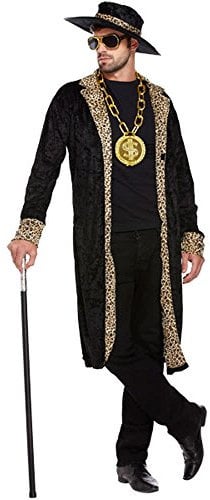 HENBRANDT MENS BLACK PIMP FANCY DRESS