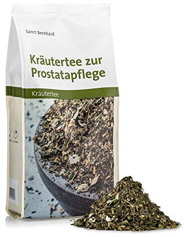 Sanct Bernhard Kräutertee zur Prostatapflege | Brennnesselblätter, kleinblütiges Weidenröschen, Holunderblüten, Birkenblättern & weiße Taubnesselblüten | 500 g