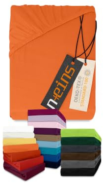 Npluseins Drap Housse 140x200 à 160x200, Drap Housse Coton, 100% Doux, 159.192, Nombreuses Couleurs et Tailles Disponibles – Terracotta