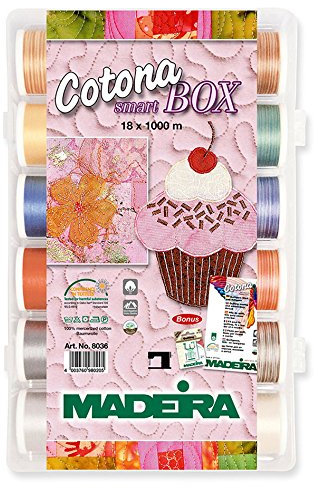 Madeira 80369350 SmartBox Cotona 50 18 Spulen-Set, 100 m