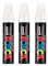 Posca PC-17K White Colour Paint Marker Pen Metal Glass Extra Broad 15mm Chisel Nib Writes On Any Surface Glass Metal Wood Plastic Fabric (Pack Of 3)