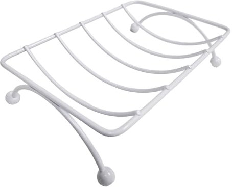 Tendance – Porte-Savon, métal, Blanc, 12.4 x 8.5 x 2 cm