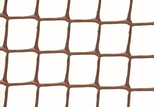 Garden Experts Maschendraht, Kunststoff, Maschenbreite 50 mm, 0,5 x 20 m, Braun