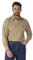 Wrangler Men's Flame Resistant Western Two Pocket Snap Shirt, Khaki, L