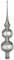 Jingle Bells Lauscha Christbaumspitze Wanda Silber mit Dekor