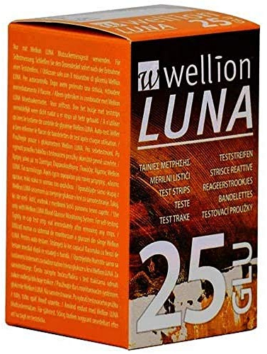 Wellion LUNA Blutzucker-Teststreifen, 25 Stück