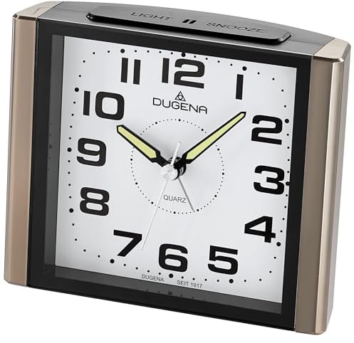 Dugena Wecker Lautlos Bronze/Schwarz Araber