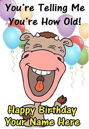 PIDMM22 Geburtstagskarte, Motiv Moo Kuh, personalisierbar