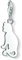 Thomas Sabo Damen Charm-Anhänger Katze Charm Club 925 Sterling Silber 1337-001-12