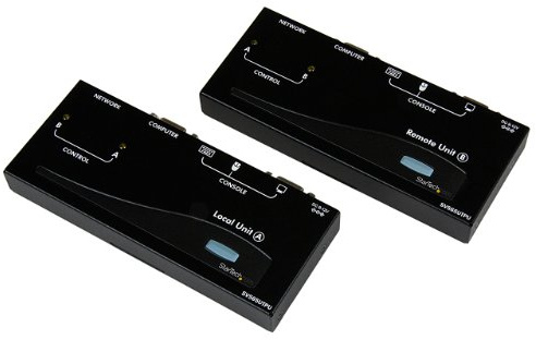 StarTech USB VGA KVM Console Extender Over Cat5e/6, 150 (SV565UTPUGB) | Standard UTP, 500ft, Host and remote USB computers, USB keyboard mouse for remote console, Cables included