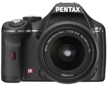 Pentax K-x SLR-Digitalkamera (12,4 Megapixel, 6,8 cm Display, LiveView, HD-Videofunktion) kit inkl. Objektiv DAL 18-55mm schwarz