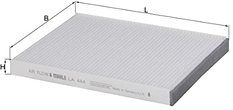 MAHLE LA 484 Filter, Innenraumluft für Hyundai Accent II (LC) | Kompatibel mit: HYUNDAI ACCENT II, ACCENT II Stufenheck