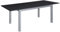 Doppler Voll Aluminium Gartentisch 220/280 x 100 cm mit Synchronauszug Silber schwarz