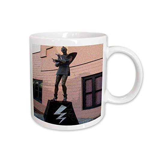3dRose Embassy Theatre Statue Home of Rocky Horror Picture Show in Hamilton, New Zealand Mug, Ceramic, Multi-Colour, 11.43 x 8.45 x 12.7 cm