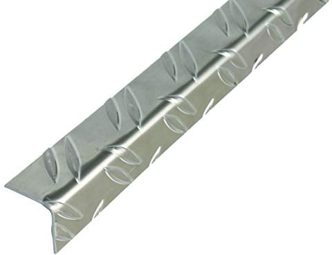 Alberts 468866 Winkelprofil | Riffel-Prägung | Aluminium, blank | 1000 x 35,5 x 35,5 mm