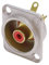 Neutrik NF2D2 Prise RCA encastrée nickel/rouge