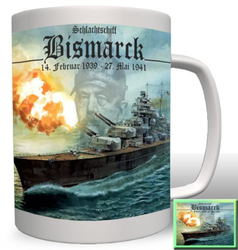 Schlachtschiff Bismarck Klasse Otto Schiff Militär Marine Gemälde Portrait -Tasse Kaffee Becher #824a