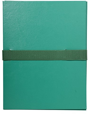 Exacompta 623E Aktenmappe aus Balacron mit dehnbarem Faltenrücken und Klettverschlußband für DIN A4 1 Stück grün Sammelmappe Dokumentenmappe Ideal für Büro