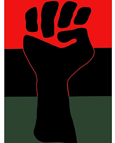 Wee Blue Coo Political Civil Rights Black Power Fist African American USA Art Print Poster Wall Decor 12X16 Inch