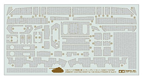 TAMIYA Dickie 300012661 Plastic Model Kit 1:48 Zimmerit Decorative Tank IV AUSF H
