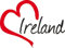 Auto Aufkleber Ireland Herz Irland ca.9x12cm konturgeschnitten