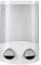 Croydex Wall Mounted Soap Dispenser - Eliminates Shower Clutter, Easy to Refill and Has a Pre-Measured Pump for Your Shower Gel, Shampoo and Conditioner, Mount On Corner or Flat Wall (White, 2x320ml)
