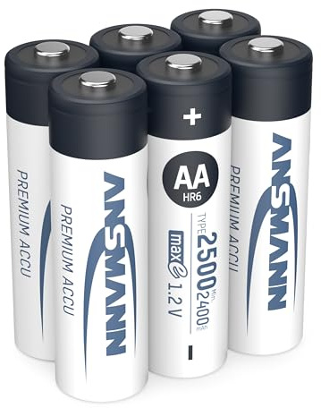 Wiederaufladbare Batterie LR6 (AA) NiMH Ansmann 4+2 HR06 2400 mAh 1,2 V 6 Stück
