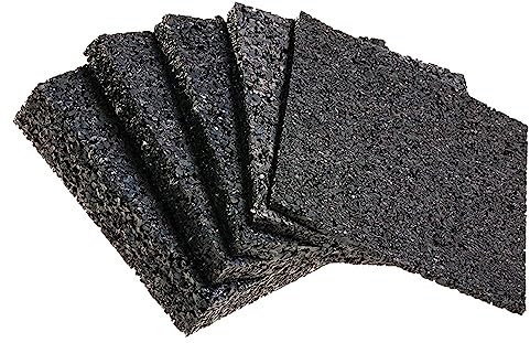 My Plast I 90 x 90 x 3 mm - 100 Stück I Terrassen-Pads – wasserbeständige Gummimatten für Terrassen-Holz, belastbare Bautenschutzmatte