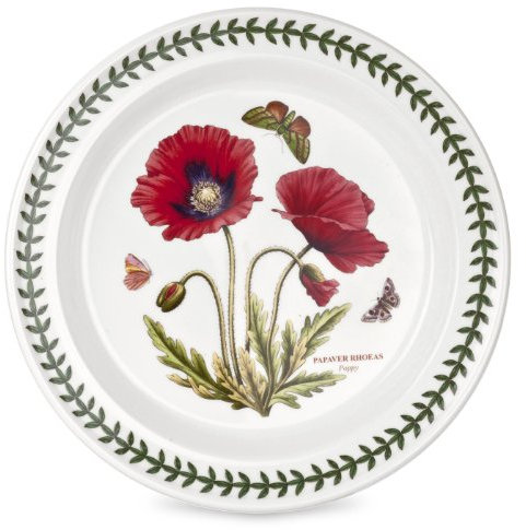 Portmeirion Botanic Garden - 25,4 cm Assiette Plaine - Coquelicots (Lot de 6)