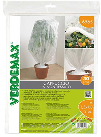 Verdemax 6565 30 g/m sq 1,5 x 1,8 m di Protezione in Tessuto Non Tessuto - Bianco (2 Pezzi)