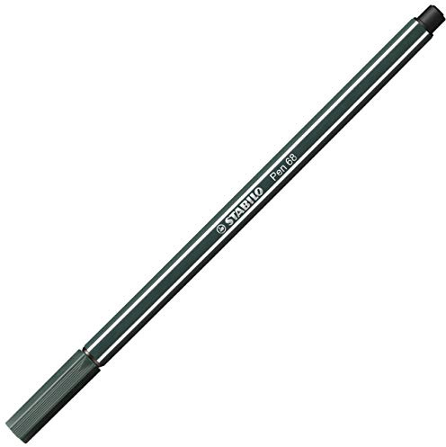 STABILO – 1 x Filzstift, Pen 68 – geruchsneutral, Terra verde
