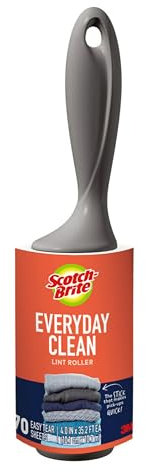 Scotch-Brite Everyday Clean Fusselrollen, 70 Blatt, Wiederverwendbare Fusselrolle, funktioniert hervorragend auf Tierhaaren