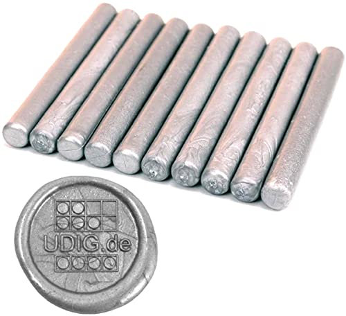 Siegelwachs 11 mm perlsilber für Heißklebe Pistole 10 cm 100 gr.