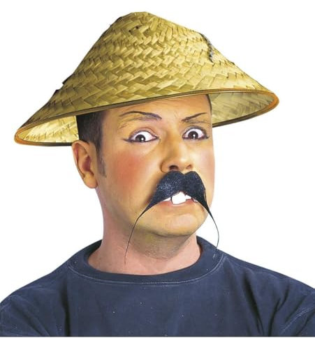 W WIDMANN MILANO Party Fashion, Viet Cong Strohhut, atmungsaktiv, optimaler Komfort, einstellbare Einheitsgröße, vintage Stil, effektiver Sonnenschutz, nur für Erwachsene