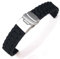Schwarz Silikon wasserdichte Taucheruhr Band Strap Faltschließe 22mm