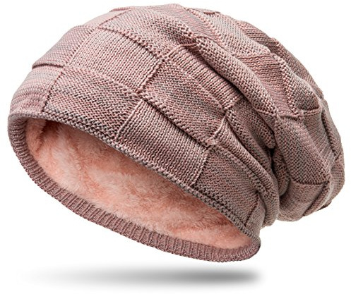 Caspar MU135 gefütterte Feinstrick Beanie Mütze mit Flecht Muster