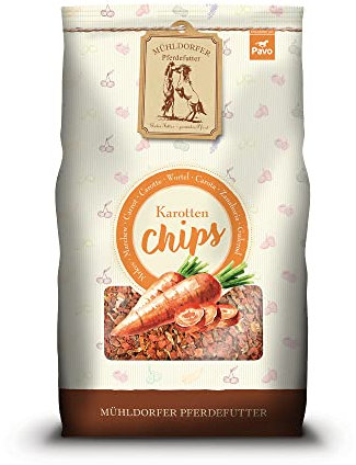 Mühldorfer Karotten Chips - 3,5 kg - aus 100% Karotten - reines Naturproduct ohne Zusatzstoffe - Upgrade individuelles Pferdenmüsli
