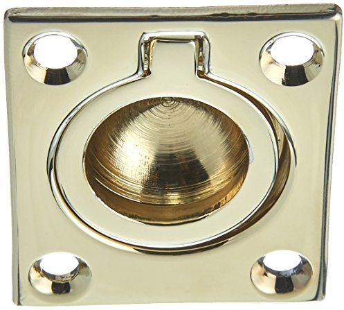 Baldwin 0392003 Flush Ring Pull, Lifetime Brass